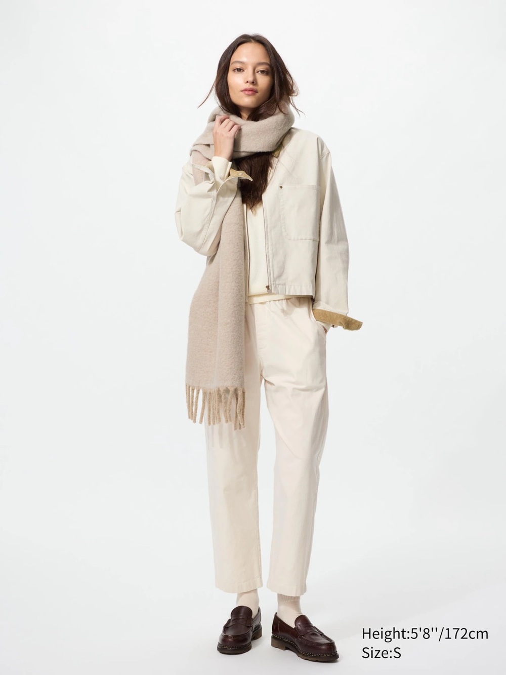 Uniqlo cotton relaxed ankle pants